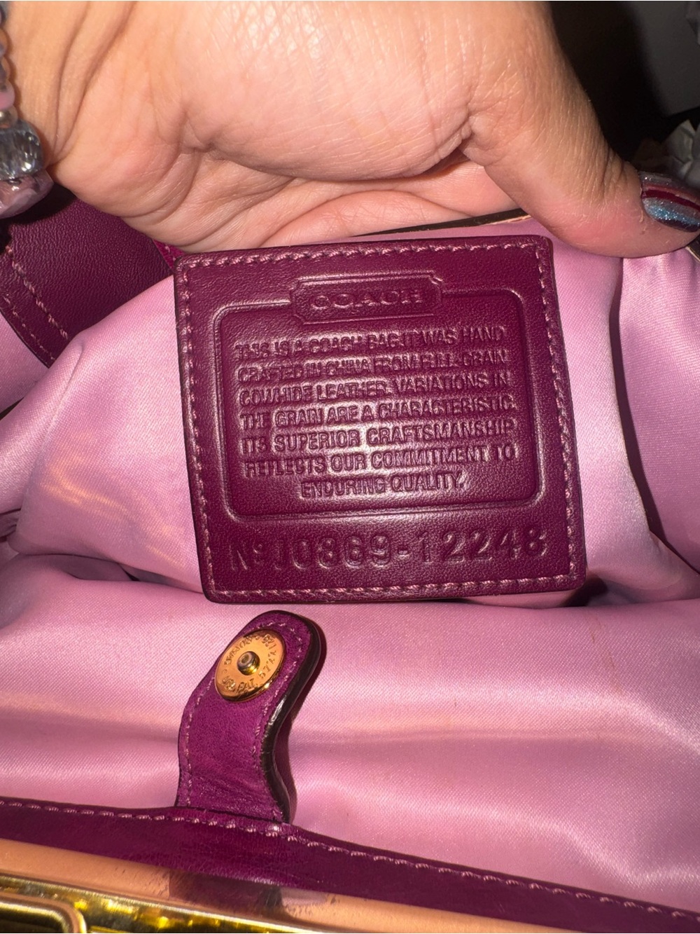 Coach magenta kisslock ergo Y2K - Picture 7 of 7